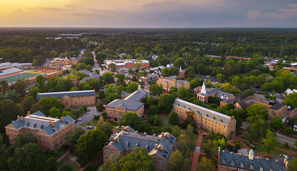 View of Williamsburg, Virginia from above